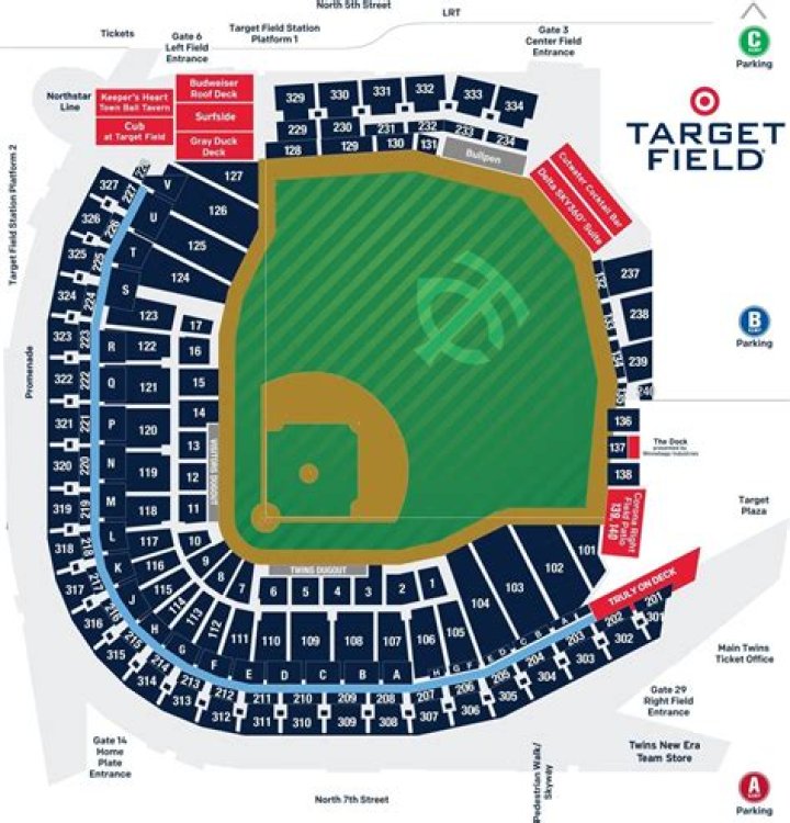 Target Field Seating Chart Seating Charts & Tickets